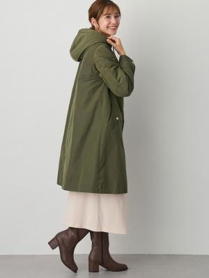 マタニティ アウター（コート）・ママコート|fairy（フェアリー）【あったか】【ダッカー付】フーデットママコート　マタニティ・産後服【出産後も長く使える】|カーキ