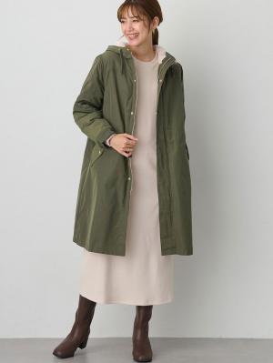 マタニティ アウター（コート）・ママコート|fairy（フェアリー）【あったか】【ダッカー付】フーデットママコート　マタニティ・産後服【出産後も長く使える】|カーキ