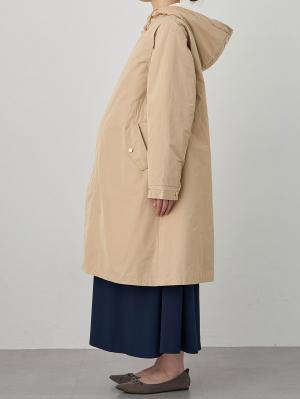 マタニティ アウター（コート）・ママコート|fairy（フェアリー）【あったか】【ダッカー付】フーデットママコート　マタニティ・産後服【出産後も長く使える】