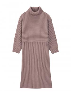 Rosemadame（ローズマダム）リブ切替ニットワンピ　マタニティ・授乳服【産後まで長く使える】 10593