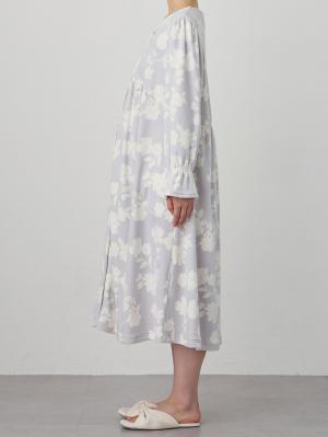 マタニティ パジャマ・ルームウェア|Rosemadame(ローズマダム)ストレッチベロア花柄ネグリジェ マタニティ・授乳パジャマ【産後まで長く使える】