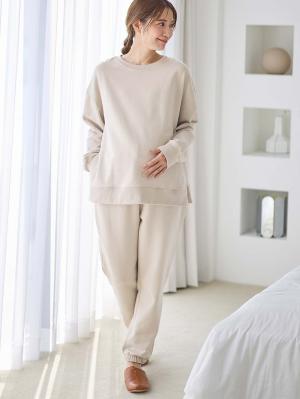 マタニティ パジャマ・ルームウェア|裏毛裏起毛マルチセットアップ　マタニティ・授乳パジャマ・ルームウェア・授乳服【出産後も長く使える】|グレージュ