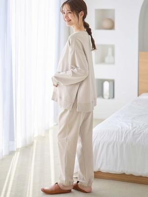 マタニティ パジャマ・ルームウェア|裏毛裏起毛マルチセットアップ　マタニティ・授乳パジャマ・ルームウェア・授乳服【出産後も長く使える】|グレージュ