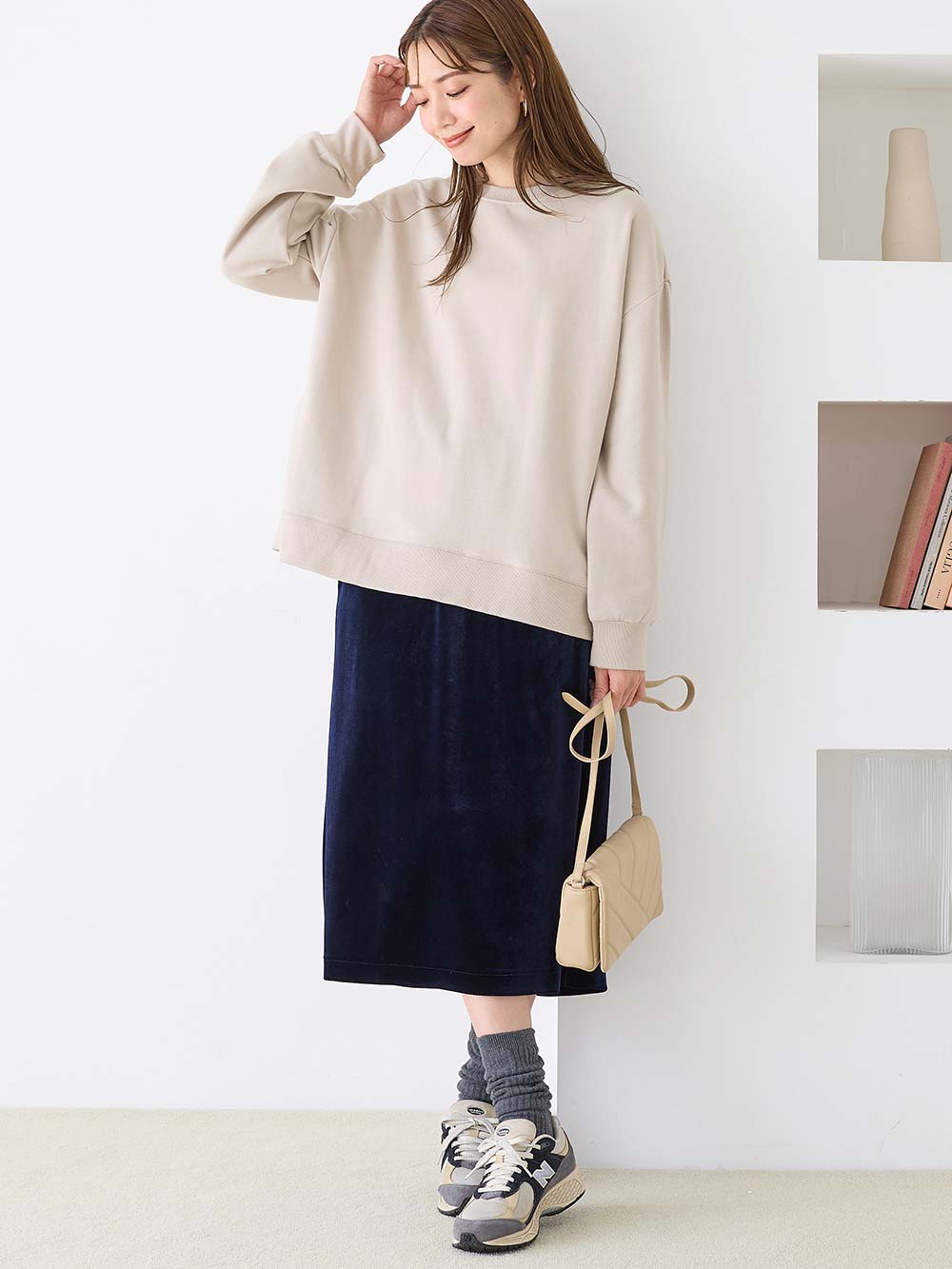 マタニティ パジャマ・ルームウェア|裏毛裏起毛マルチセットアップ　マタニティ・授乳パジャマ・ルームウェア・授乳服【出産後も長く使える】|グレージュ