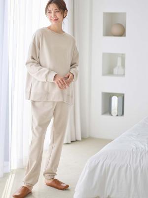 マタニティ パジャマ・ルームウェア|裏毛裏起毛マルチセットアップ　マタニティ・授乳パジャマ・ルームウェア・授乳服【出産後も長く使える】|グレージュ