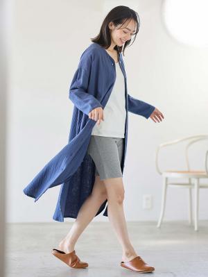 マタニティ パンツ|【選べる2丈】締め付けない綿混リブストレートレギンス【産後まで長く使える】|杢グレー(ハーフ丈)