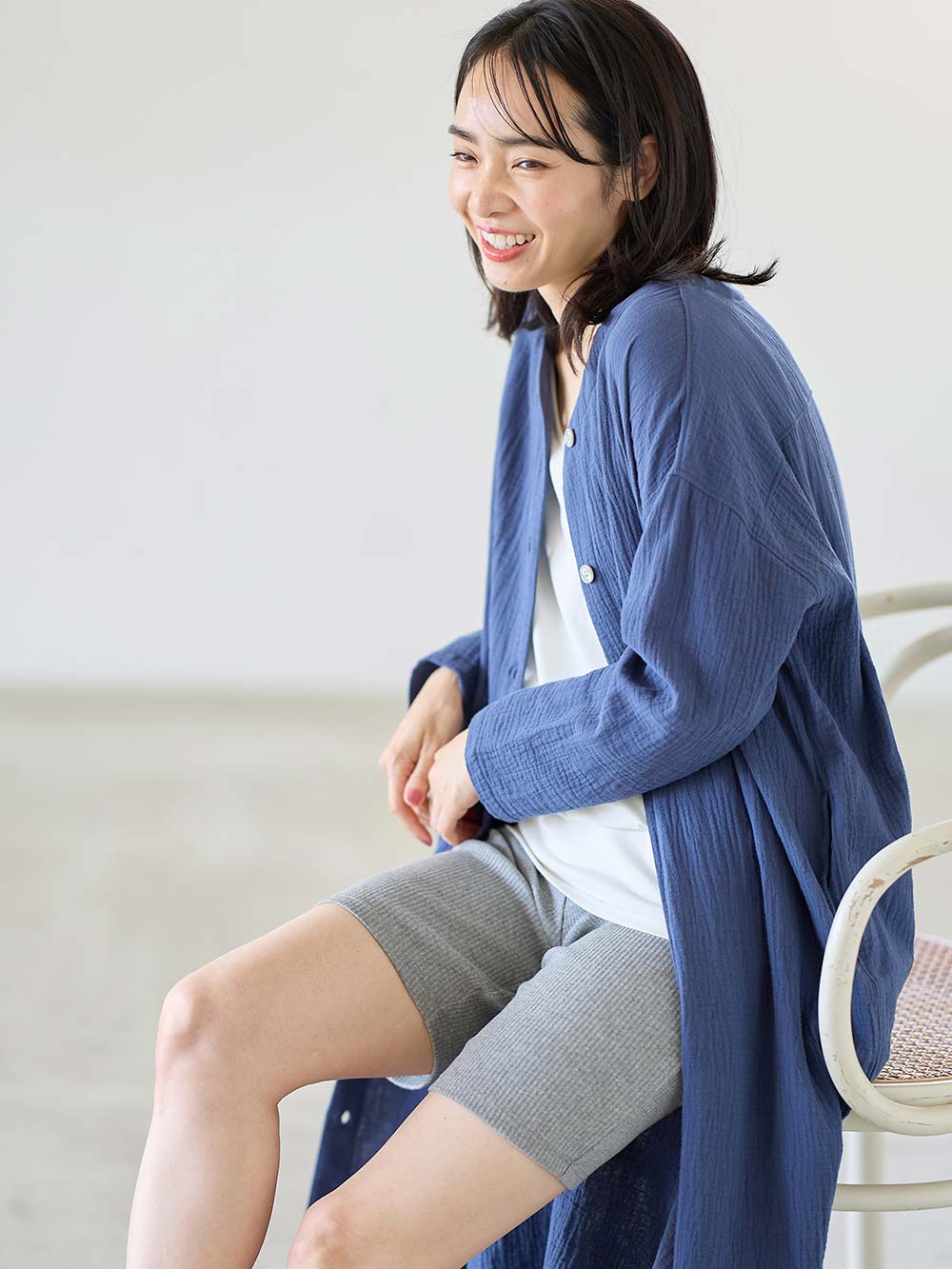 マタニティ パンツ|【選べる2丈】締め付けない綿混リブストレートレギンス【産後まで長く使える】|杢グレー(ハーフ丈)