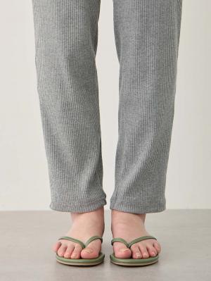 マタニティ パンツ|【選べる2丈】締め付けない綿混リブストレートレギンス【産後まで長く使える】