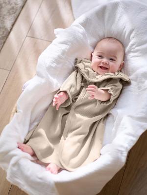 マタニティ ワンピース|【親子コーデ】ママ&ベビー退院着3点セット 出産準備 ギフト マタニティ・産後【出産後も長く使える】|ベージュ