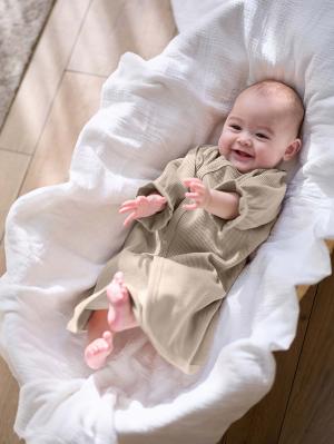 マタニティ ワンピース|【親子コーデ】ママ&ベビー退院着3点セット 出産準備 ギフト マタニティ・産後【出産後も長く使える】|ベージュ