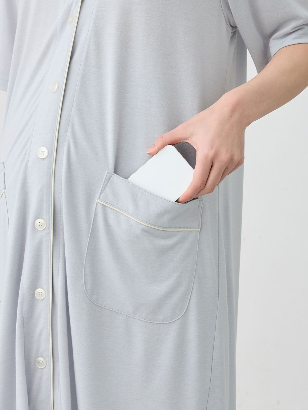 マタニティ パジャマ・ルームウェア|犬印本舗　さらっと快適半袖シャツパジャマ　マタニティ・授乳パジャマ【出産後も長く使える】