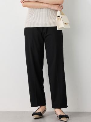 マタニティ パンツ|Rosemadame（ローズマダム）接触冷感カノコストレッチワイドテーパードパンツ　マタニティ・産後【出産後も長く使える】|ブラック