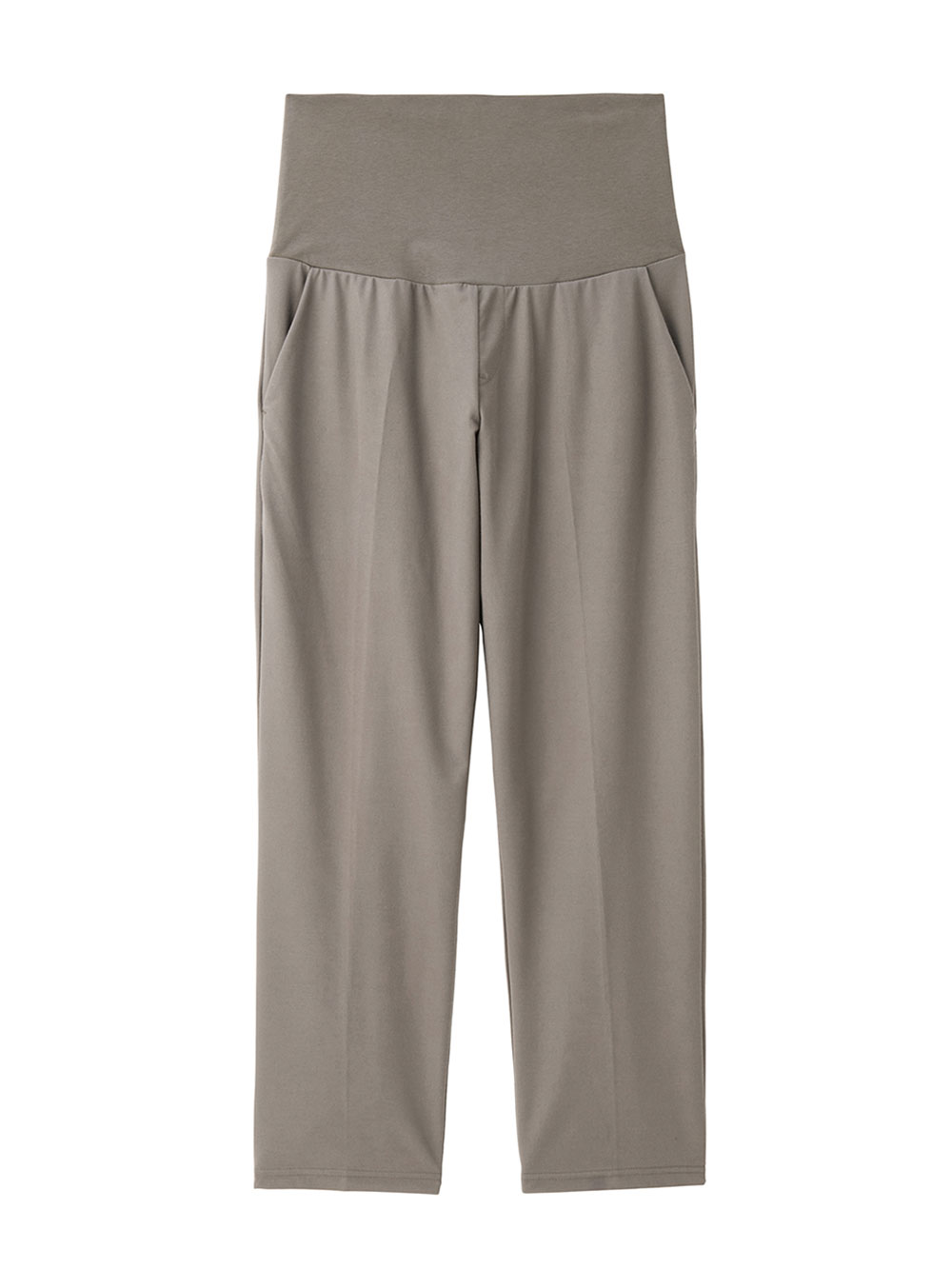 マタニティ パンツ|Rosemadame（ローズマダム）接触冷感カノコストレッチワイドテーパードパンツ　マタニティ・産後【出産後も長く使える】|モカ