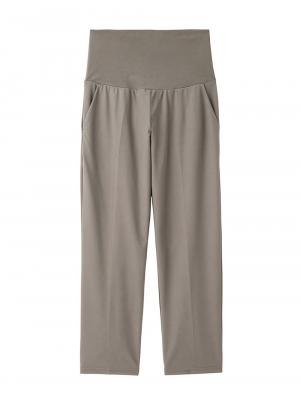 マタニティ パンツ|Rosemadame（ローズマダム）接触冷感カノコストレッチワイドテーパードパンツ　マタニティ・産後【出産後も長く使える】|モカ