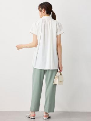 マタニティ パンツ|Rosemadame（ローズマダム）接触冷感カノコストレッチワイドテーパードパンツ　マタニティ・産後【出産後も長く使える】|グリーン