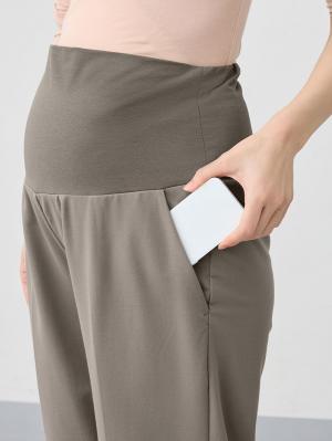 マタニティ パンツ|Rosemadame（ローズマダム）接触冷感カノコストレッチワイドテーパードパンツ　マタニティ・産後【出産後も長く使える】