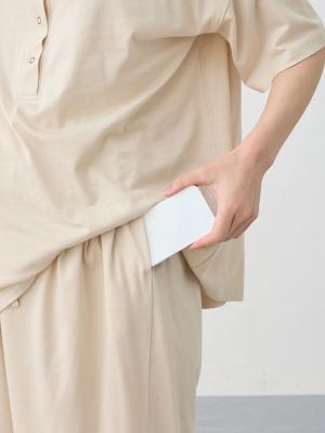 マタニティ パジャマ・ルームウェア|犬印本舗　【オーガニックコットン】綿100％　パジャマ3点セット　マタニティ・授乳パジャマ【出産後も長く使える】