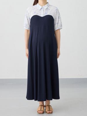 マタニティ ワンピース|ビスチェ風ワンピース マタニティ・産後授乳服【出産後も長く使える】