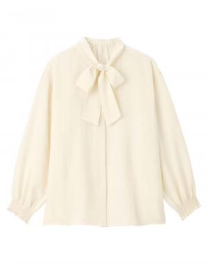 【2WAY着用可】ボウタイ付きブラウス　マタニティ・授乳服【出産後も長く使える】 10609