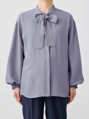 マタニティ トップス|【2WAY着用可】ボウタイ付きブラウス　マタニティ・授乳服【出産後も長く使える】