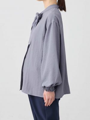 マタニティ トップス|【2WAY着用可】ボウタイ付きブラウス　マタニティ・授乳服【出産後も長く使える】