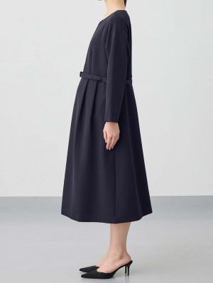 マタニティ ワンピース|ストレッチサイドタックフレアワンピース　マタニティ・授乳服【出産後も長く使える】