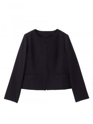 マタニティ トップス|ノーカラージャケット　マタニティ・産後授乳服【出産後も長く使える】|ブラック