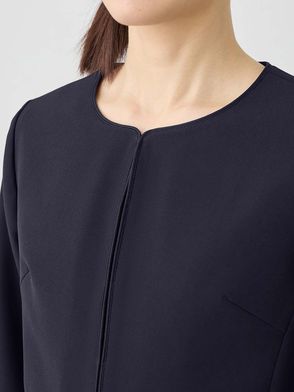 マタニティ トップス|ノーカラージャケット　マタニティ・産後授乳服【出産後も長く使える】