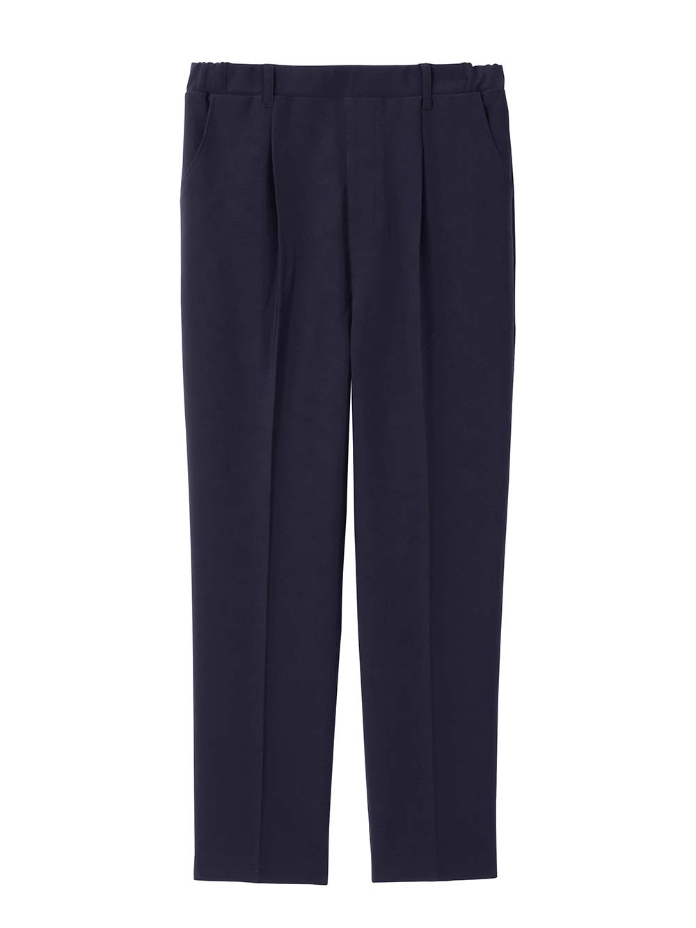 マタニティ パンツ|ストレッチストレートパンツ　マタニティ・産後【出産後も長く使える】|ネイビー