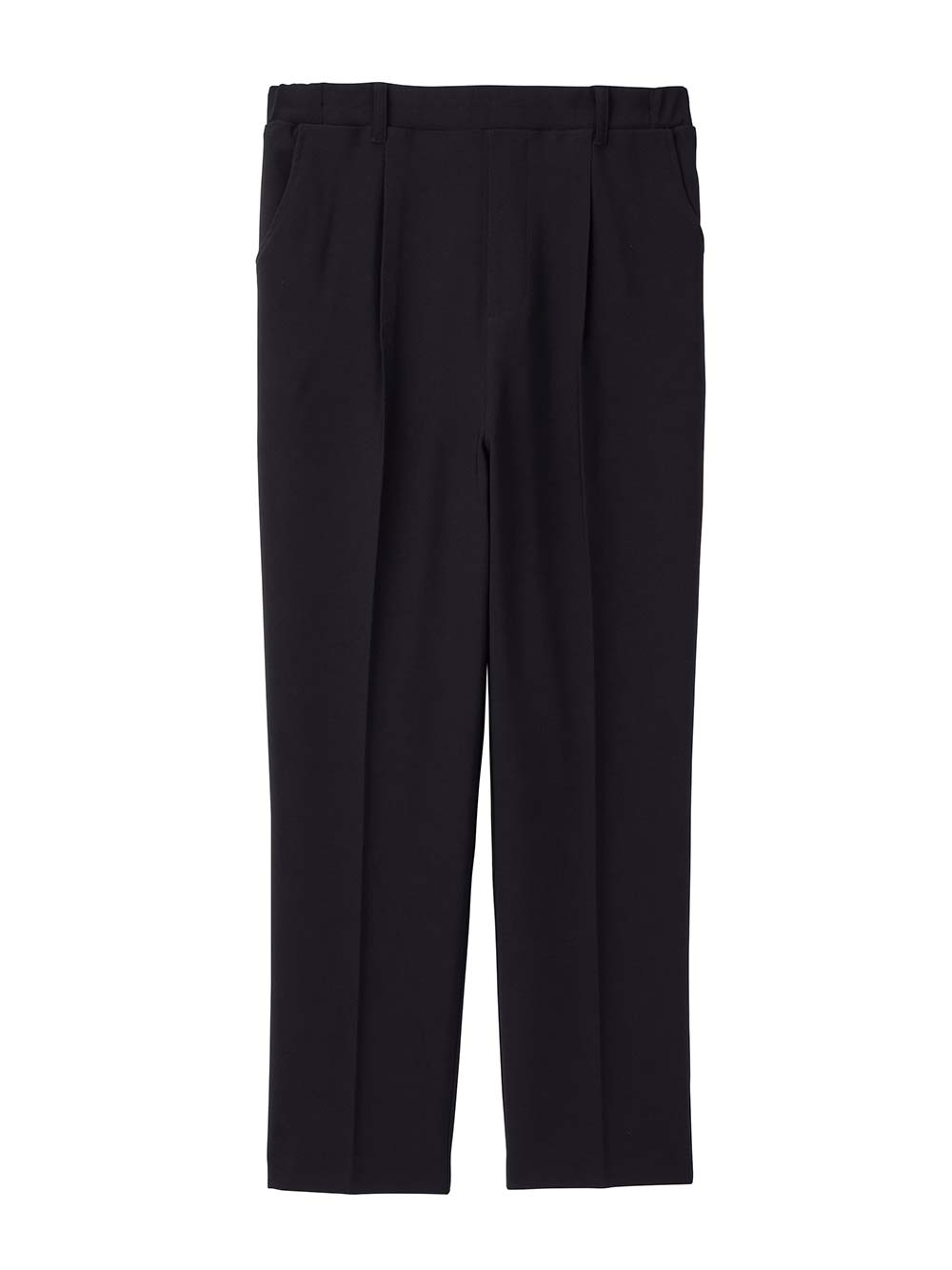 マタニティ パンツ|ストレッチストレートパンツ　マタニティ・産後【出産後も長く使える】|ブラック