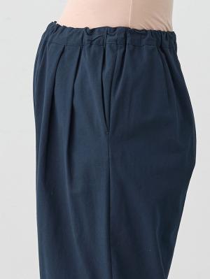 マタニティ パンツ|綿100%ギャザーワイドストレートパンツ マタニティ・産後【出産後も長く使える】