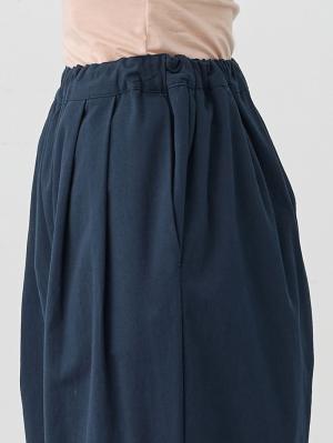 マタニティ パンツ|綿100%ギャザーワイドストレートパンツ マタニティ・産後【出産後も長く使える】