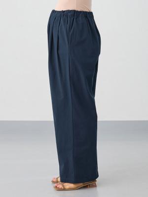 マタニティ パンツ|綿100%ギャザーワイドストレートパンツ マタニティ・産後【出産後も長く使える】