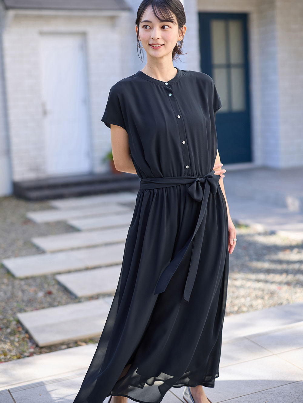 ナショナルスタンダード ダメージ加工 デニム ワンピース Yuki着