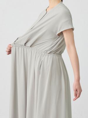 マタニティ ワンピース|シアーロングワンピース マタニティ・授乳服【出産後も長く使える】