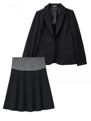 マタニティ ワンピース|【ブラックフォーマル・喪服】ストレッチジョーゼットセットアップ　マタニティ・産後【出産後も長く使える】|スカートセット(ブラック)