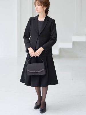 マタニティ ワンピース|【ブラックフォーマル・喪服】ストレッチジョーゼットセットアップ　マタニティ・産後【出産後も長く使える】|スカートセット(ブラック)