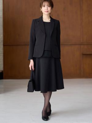 マタニティ ワンピース|【ブラックフォーマル・喪服】ストレッチジョーゼットセットアップ　マタニティ・産後【出産後も長く使える】|スカートセット(ブラック)