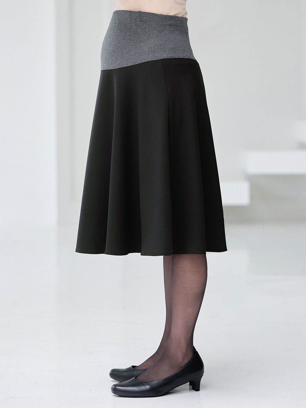 マタニティ ワンピース|【ブラックフォーマル・喪服】ストレッチジョーゼットセットアップ　マタニティ・産後【出産後も長く使える】