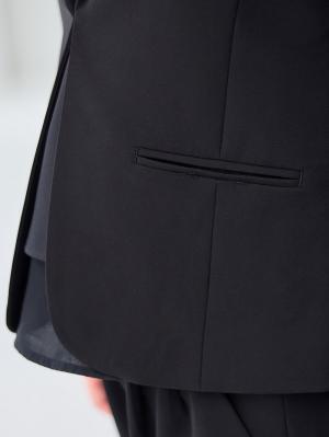 マタニティ ワンピース|【ブラックフォーマル・喪服】ストレッチジョーゼットセットアップ　マタニティ・産後【出産後も長く使える】