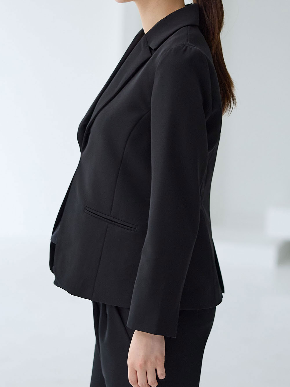 マタニティ ワンピース|【ブラックフォーマル・喪服】ストレッチジョーゼットセットアップ　マタニティ・産後【出産後も長く使える】