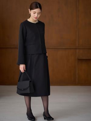 マタニティ ワンピース|【ブラックフォーマル・喪服】快適ストレッチフォーマルセットアップ　マタニティ・産後【出産後も長く使える】|ワンピースセット(ブラック)