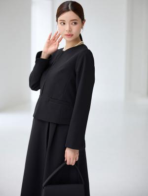 マタニティ ワンピース|【ブラックフォーマル・喪服】快適ストレッチフォーマルセットアップ　マタニティ・産後【出産後も長く使える】|ワンピースセット(ブラック)