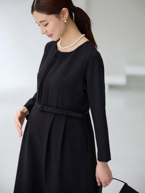 マタニティ ワンピース|【ブラックフォーマル・喪服】快適ストレッチフォーマルセットアップ　マタニティ・産後【出産後も長く使える】|ワンピースセット(ブラック)