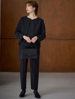 マタニティ ワンピース|【ブラックフォーマル・喪服】快適ストレッチフォーマルセットアップ　マタニティ・産後【出産後も長く使える】|パンツセット(ブラック)