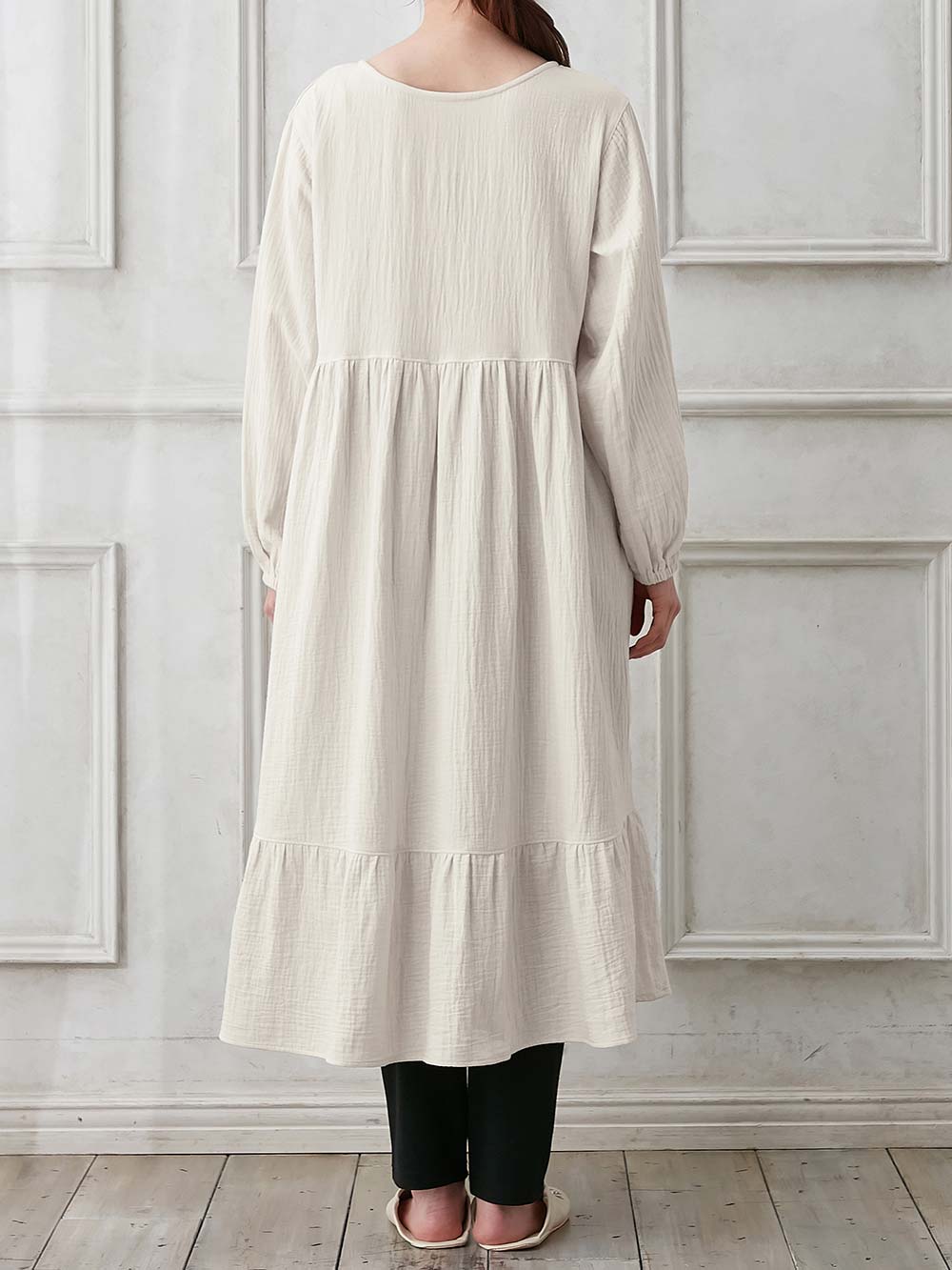 マタニティ パジャマ・ルームウェア|【親子コーデセット】ぷくぷくダブルガーゼ裾ティアード3WAYワンピース&産前産後使えるレギンスパジャマ&2wayオール 出産準備 ギフト マタニティ・産後