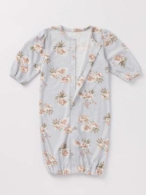 マタニティ パジャマ・ルームウェア|【親子コーデセット】花柄スムースカシュクールパッド付長袖ネグリジェ&2wayオール 出産準備 ギフト マタニティ・産後