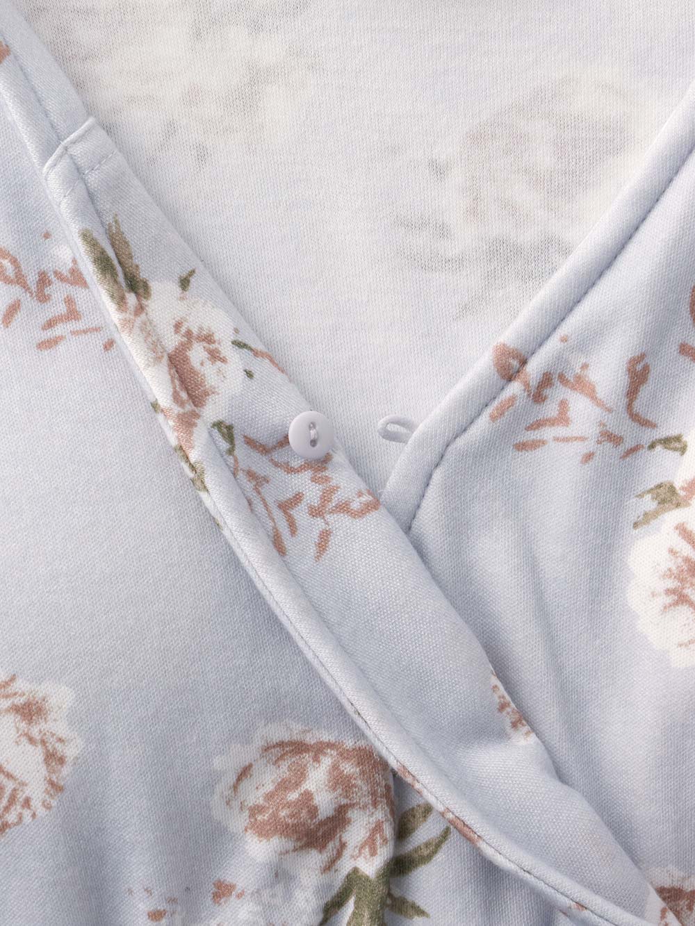 マタニティ パジャマ・ルームウェア|【親子コーデセット】花柄スムースカシュクールパッド付長袖ネグリジェ&2wayオール 出産準備 ギフト マタニティ・産後