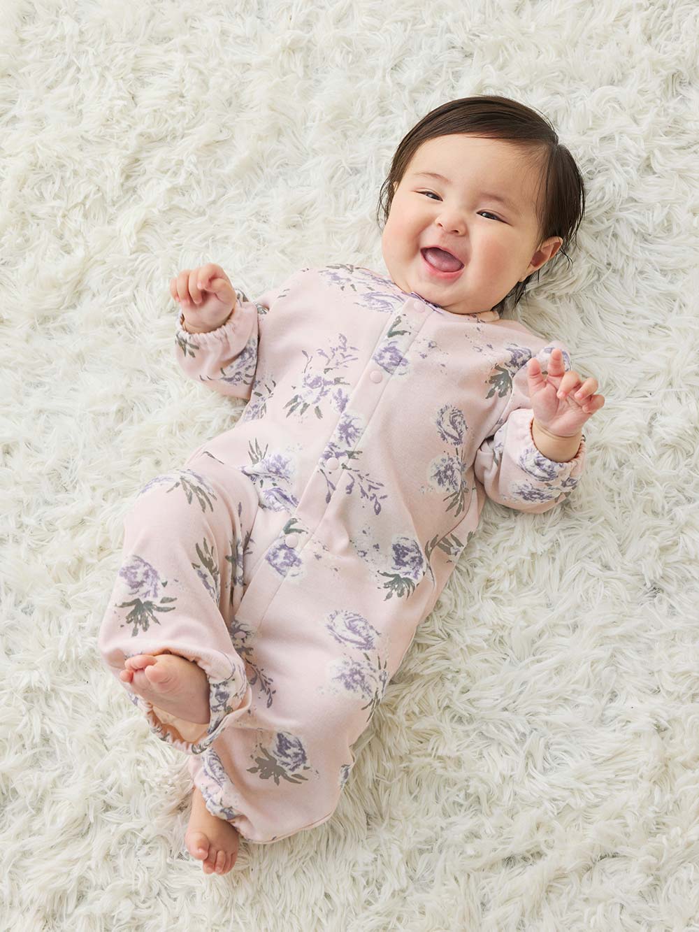 マタニティ パジャマ・ルームウェア|【親子コーデセット】花柄スムースカシュクールパッド付半袖ネグリジェ＆2wayオール　出産準備　ギフト　マタニティ・産後|ペールピンク×プリント