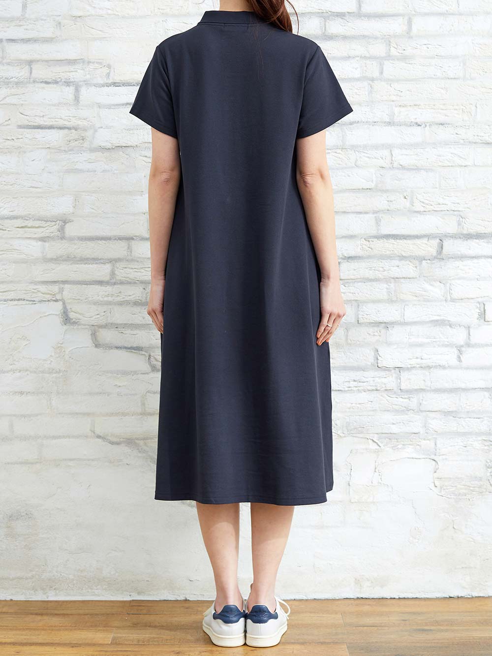 マタニティ ワンピース|【親子コーデセット】半袖ポロワンピース（ひざ下丈）＆襟付きポロロンパース　出産準備　ギフト　マタニティ・授乳服